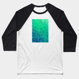 blue and green botanical pattern Baseball T-Shirt